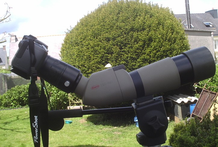 Lunette Kowa TSN 661 et Canon Powershot S5 IS